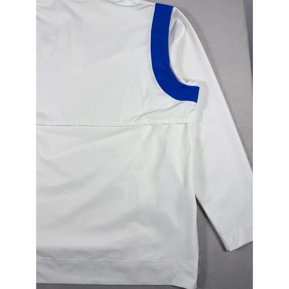 Nike Team Quarter-Zip Pullover Jacket White Blue Mens XL Dri-FIT - Picture 14 of 16